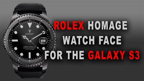 Custom Rolex watch face on a Samsung gear S3 .